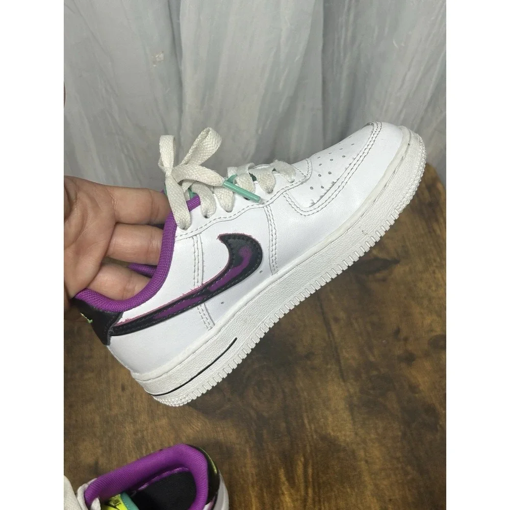 Nike AIR FORCE 1 LOW '07 LV8‎ GS Purple [DX3933-100] Size 11.5C Youth Toddler